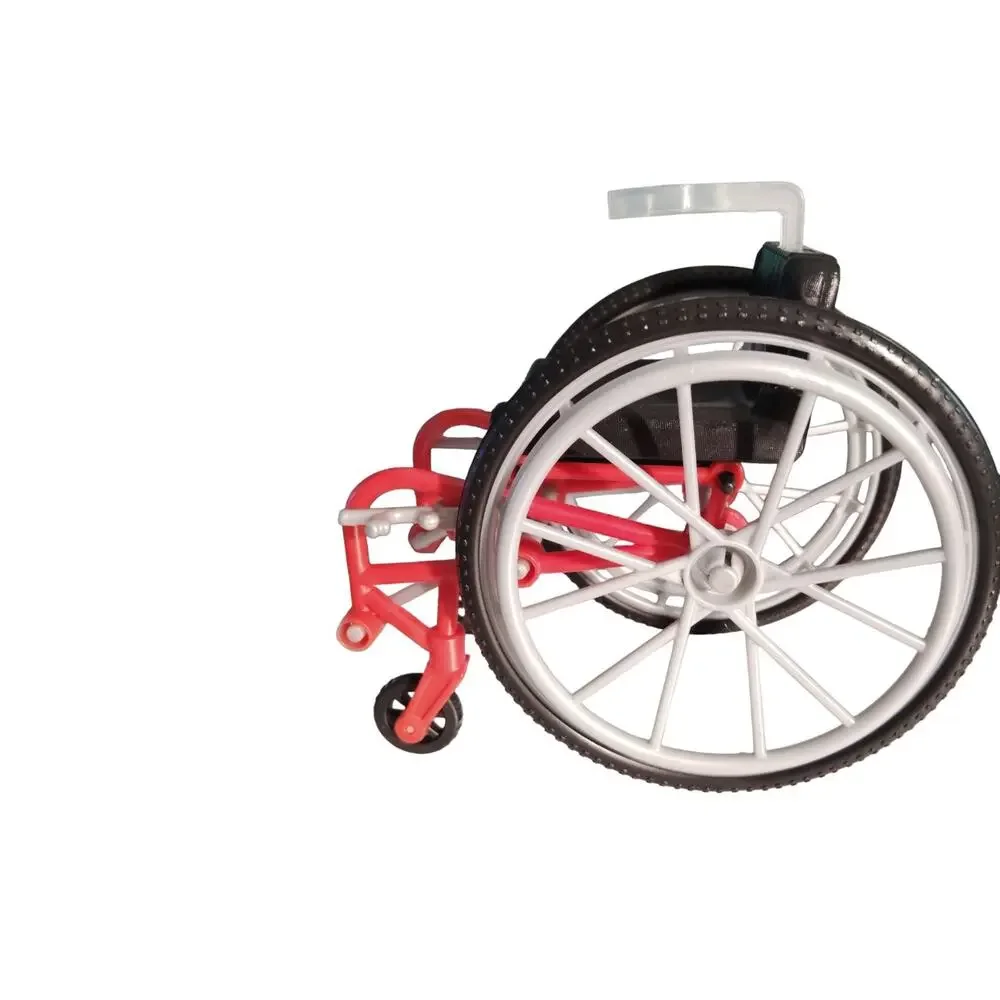 Mattel Barbie Doll Rolling Red Wheelchair Accessory